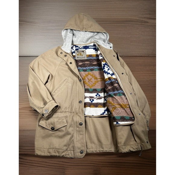 Winlit Jackets & Blazers - VTG Authentic Winlit 1969 Hooded Jacket‎ Women S Removable Aztec Liner Zip/Snap